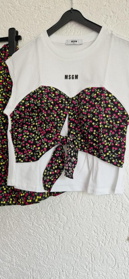 164 - MSGM set rok en shirt bloementjes (0724meg11) - Afbeelding 5