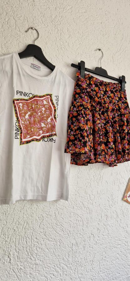 158 - Pinko shirt en rok bloementjes (0724meg11) - Afbeelding 3