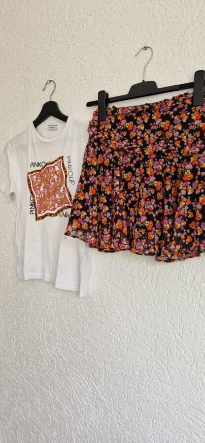 158 - Pinko shirt en rok bloementjes (0724meg11) - Afbeelding 4