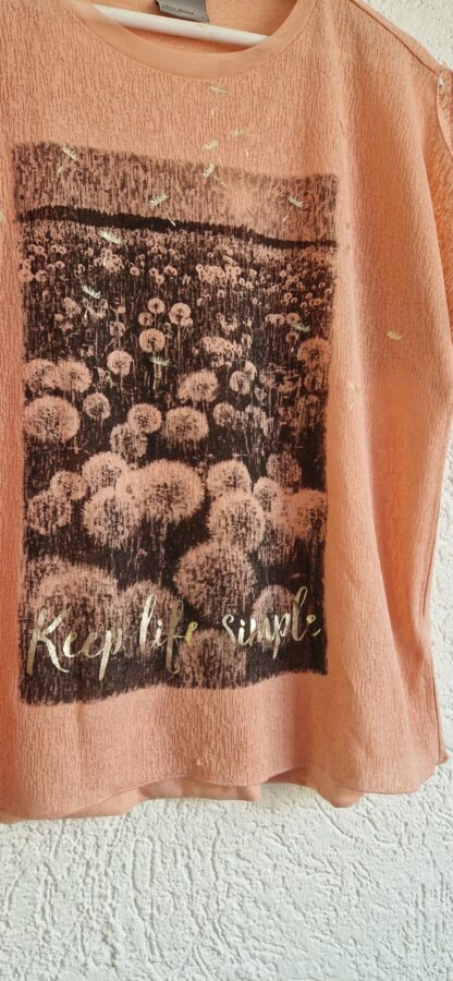 M - Vero Moda top zalm print (0724wyt) - Afbeelding 3