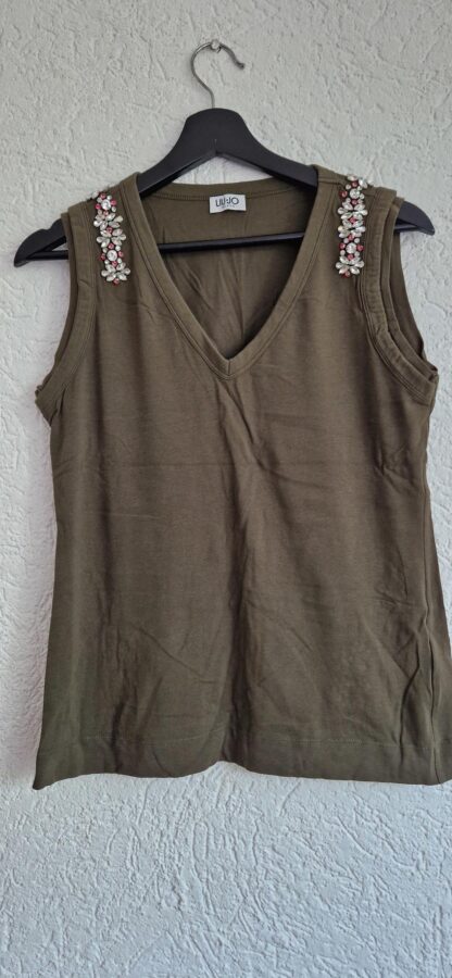 S - Liu Jo mouwloos shirt met strass (0824meg13)