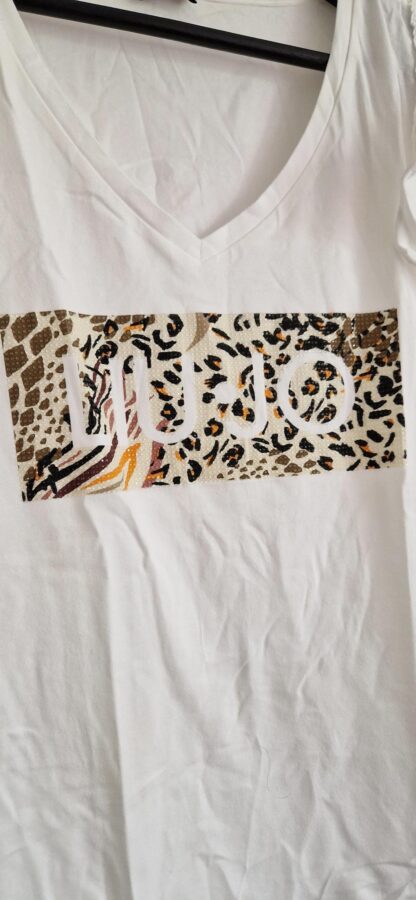 M - Liu Jo shirt wit print kapmouwtje (0824meg13) - Afbeelding 3