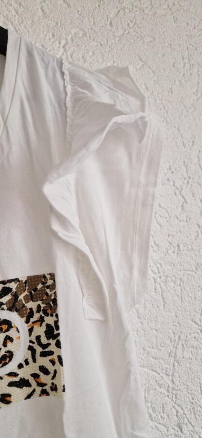 M - Liu Jo shirt wit print kapmouwtje (0824meg13) - Afbeelding 5