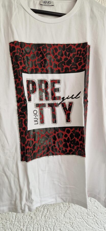 S - Liu Jo shirt wit Pretty opdruk (0824meg13) - Afbeelding 3