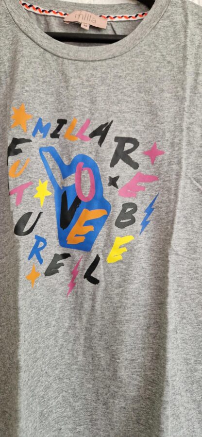 38 - Milla shirt grijs print (0824meg13) - Afbeelding 3