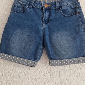 128 - Denim short stippen boord (0824ger1)