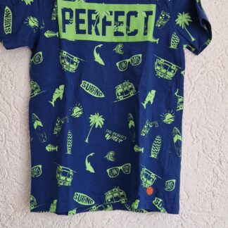 128 134 - Orange Stars shirt blauw groen (0824nat)