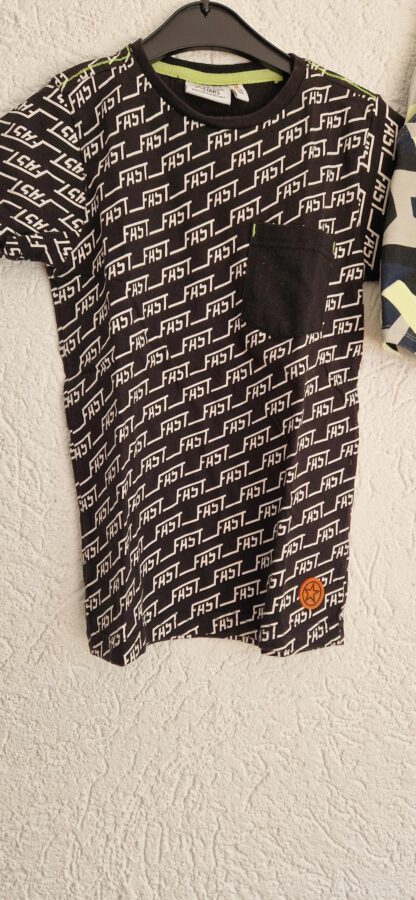 128 134 - Orange Stars short en shirt (0824nat) - Afbeelding 4