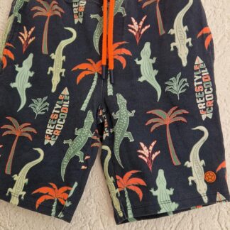 128 134 - Orange Stars short krokodil (0824nat)