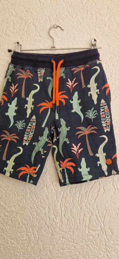 128 134 - Orange Stars short krokodil (0824nat)