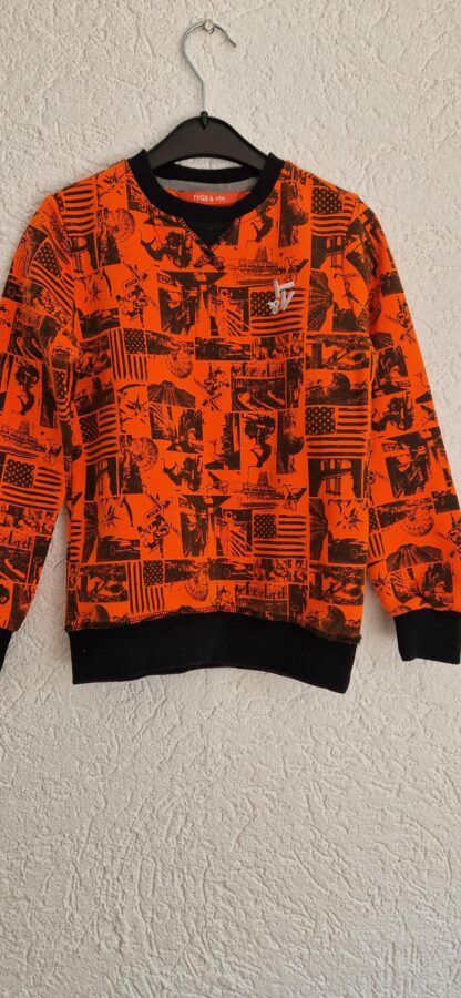 122 128 - Tygo & Vito sweater oranje (0824nat)