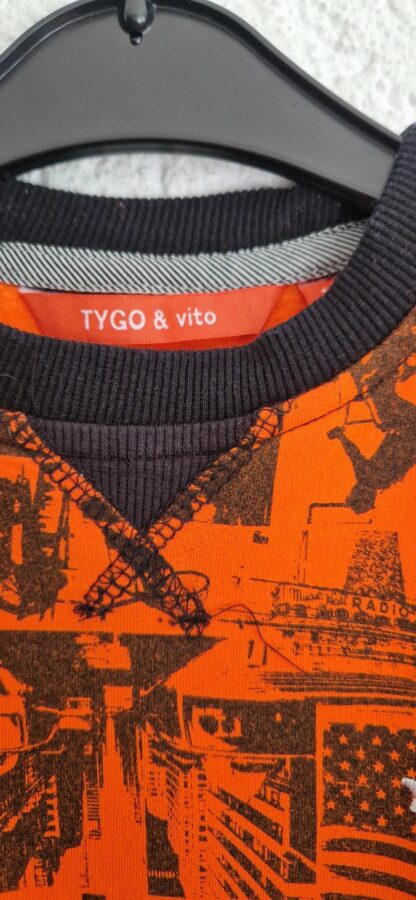 122 128 - Tygo & Vito sweater oranje (0824nat) - Afbeelding 3