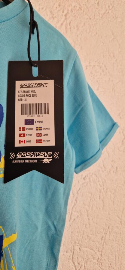 128 - President shirt blauw nieuw (0824nat) - Afbeelding 3