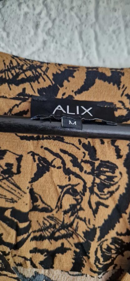 M - Alix the Label jurk bruin zwart (0924meg14) - Afbeelding 4
