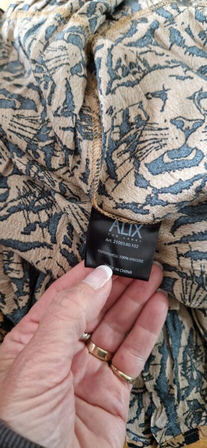 M - Alix the Label jurk bruin zwart (0924meg14) - Afbeelding 6