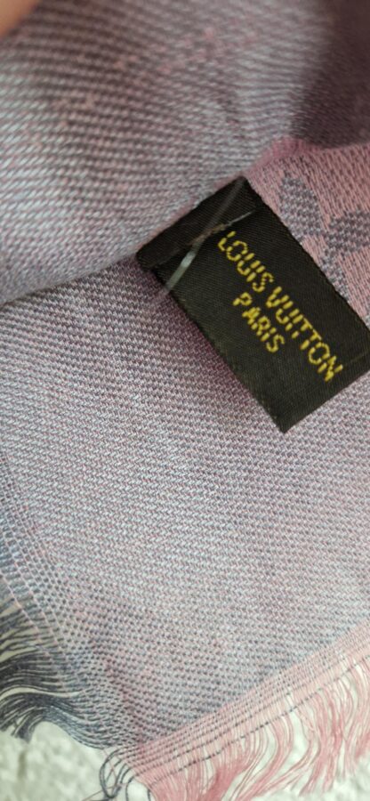Zijde sjaal met wol grijs Louis Vuitton (0924meg14) - Afbeelding 5