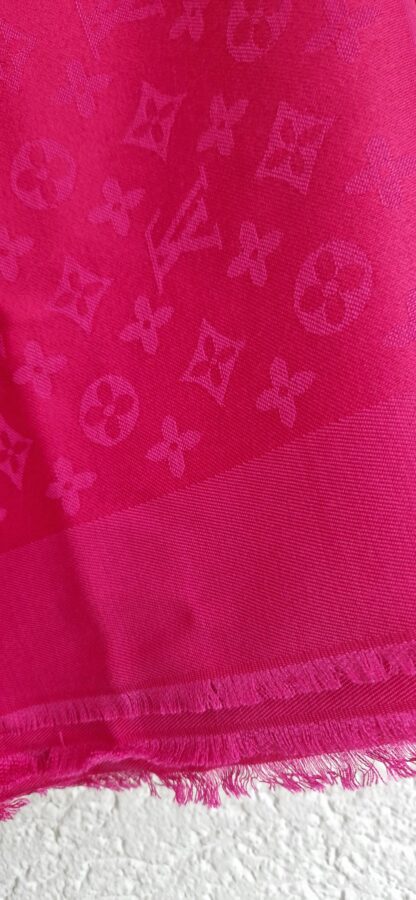 Zijde sjaal met wol fuchsia Louis Vuitton (0924meg14) - Afbeelding 2