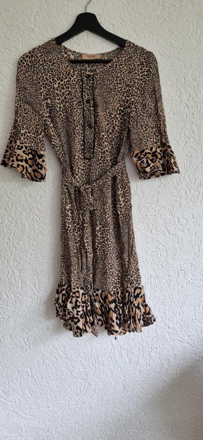 S/M - Twinset jurk dierenprint (0924meg14)