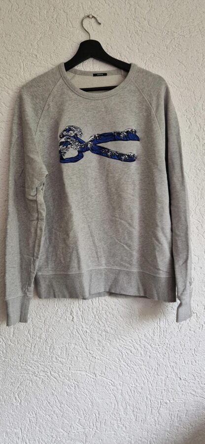 L - DenHam sweater grijs print (0924meg14)