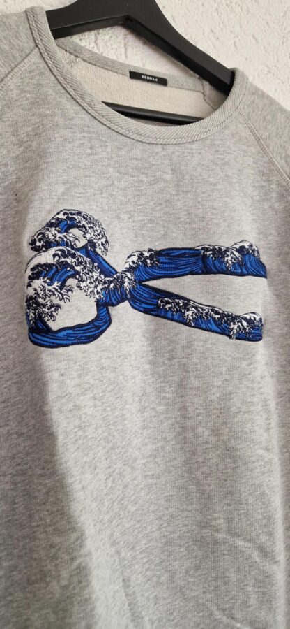 L - DenHam sweater grijs print (0924meg14) - Afbeelding 3
