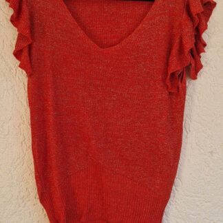S/M - Made in Italy top rood glitter (0924meg15)
