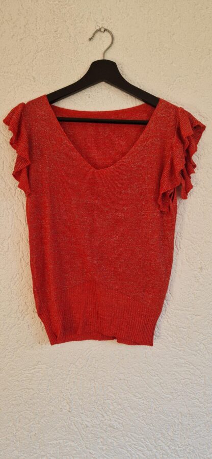 S/M - Made in Italy top rood glitter (0924meg15)