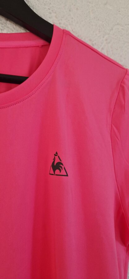 L - Le Coq Sportif shirt neonroze (0924meg15) - Afbeelding 3