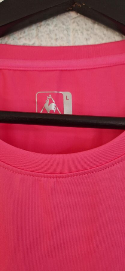 L - Le Coq Sportif shirt neonroze (0924meg15) - Afbeelding 4