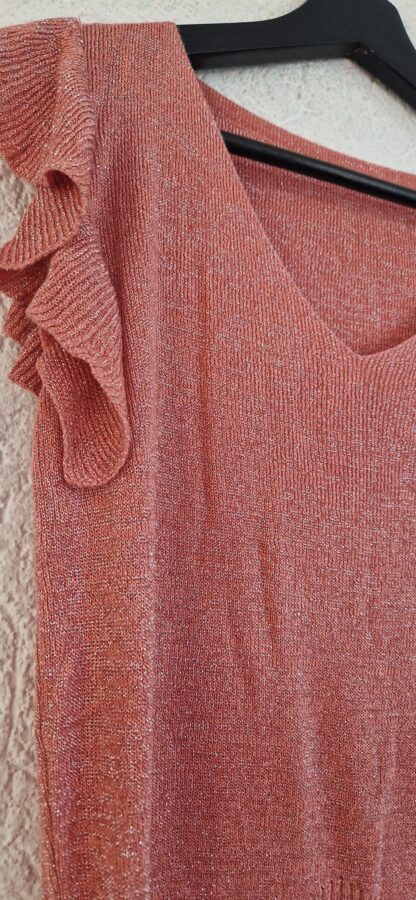 S - Made in Italy top oudroze glitter (0924meg15) - Afbeelding 4