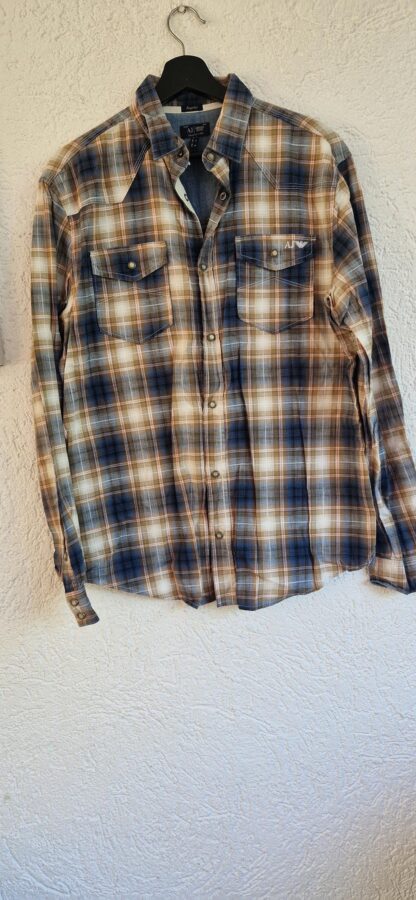 L - Armani overhemd ruit (0924meg15)