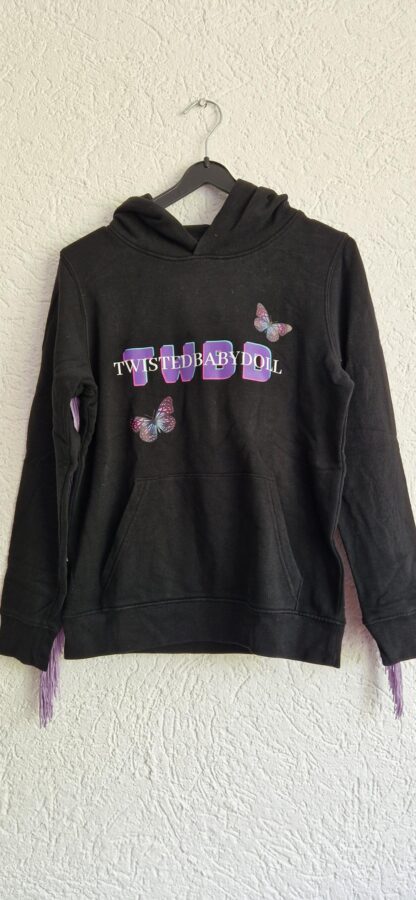 134 146 - Twisted Babydol hoodie zwart (0924meg18)