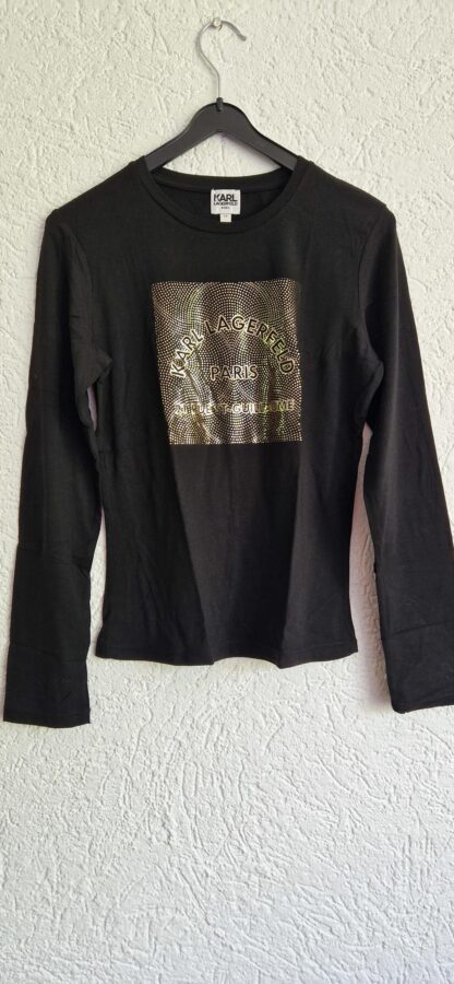 164 - Karl Lagerfeld shirt zwart goud (0924meg18)