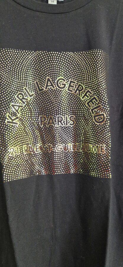 164 - Karl Lagerfeld shirt zwart goud (0924meg18) - Afbeelding 3