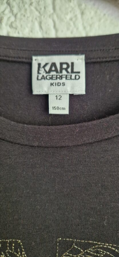 152 - Karl Lagerfeld shirt zwart goud print (0924meg18) - Afbeelding 4