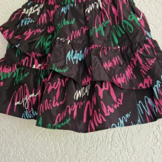 140 - MSGM rok zwart teksten kleurrijk (0924meg18)