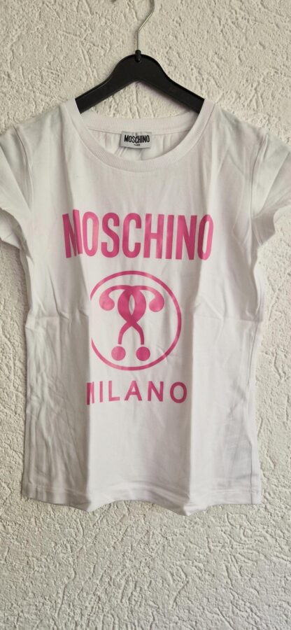 152 - Moschino teen shirt wit roze (0924meg18) - Afbeelding 3