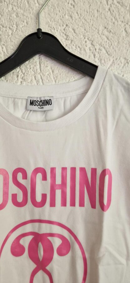 152 - Moschino teen shirt wit roze (0924meg18) - Afbeelding 4