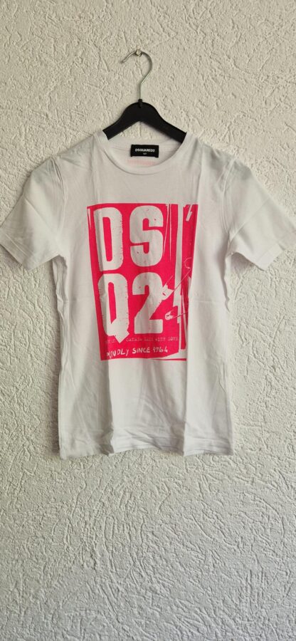 140 - Dsquared2 shirt wit print roze (0924meg18)
