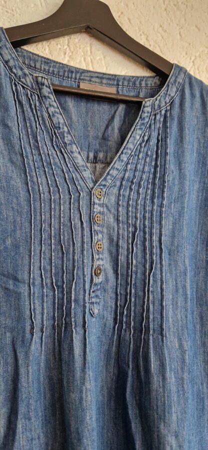 L - Yessica jurk denim fit en flare (0924vun) - Afbeelding 4