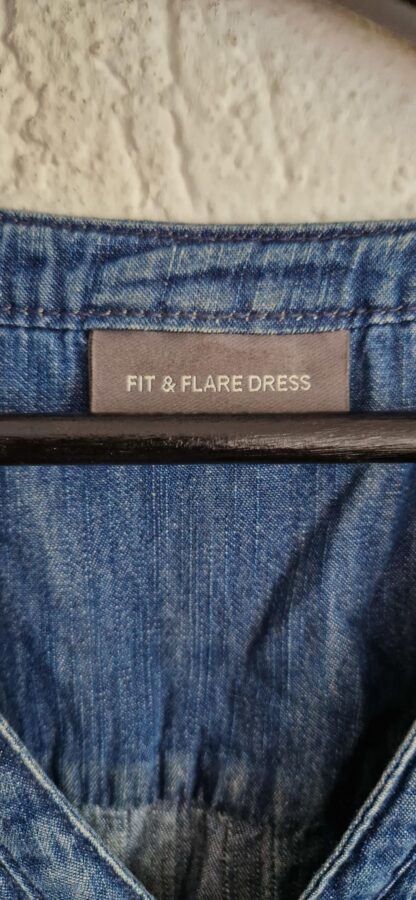 L - Yessica jurk denim fit en flare (0924vun) - Afbeelding 5