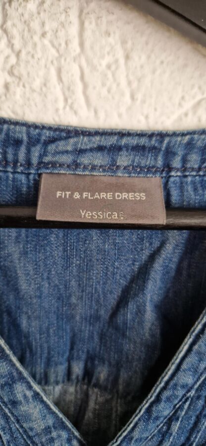 L - Yessica jurk denim fit en flare (0924vun) - Afbeelding 6