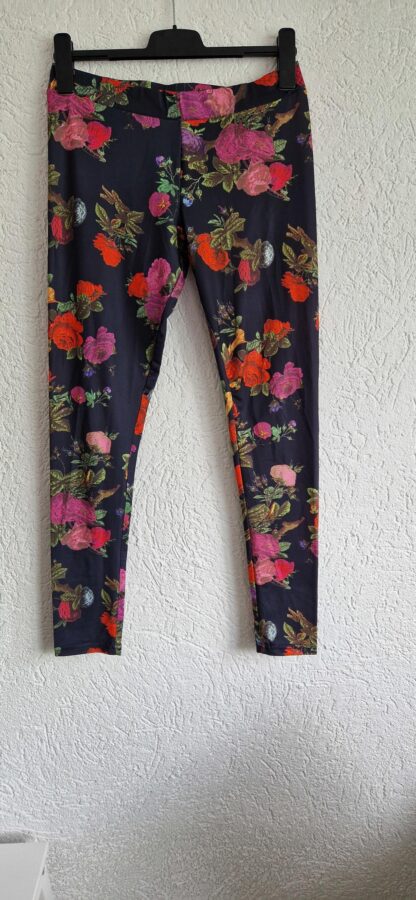 M - H&M (sport)legging bloemen (0924vun)