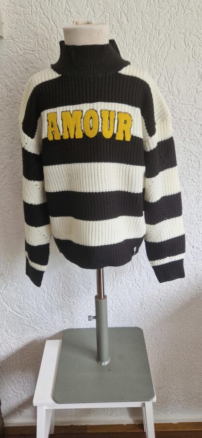 134 140 - Retour trui zwart wit (0924ger2) - Afbeelding 2