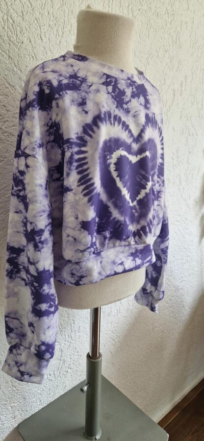 134 140 - Batik sweater paars wit nieuw (0924ger2)