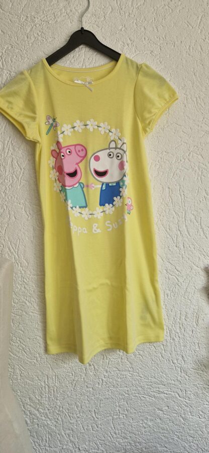 122 - C&A nachtjurk Peppa big geel (0924ger2)