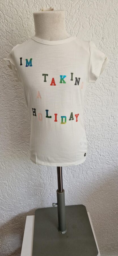 134 - Like Flo shirt wit kleurige tekstprint (0924ger2) - Afbeelding 2