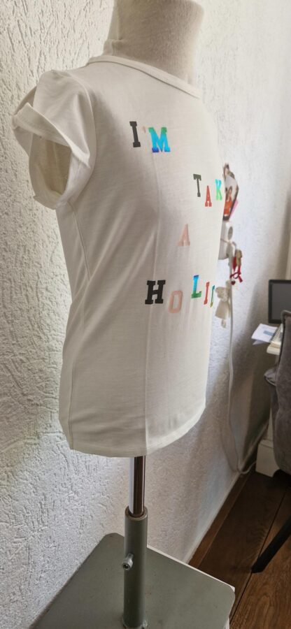 134 - Like Flo shirt wit kleurige tekstprint (0924ger2)