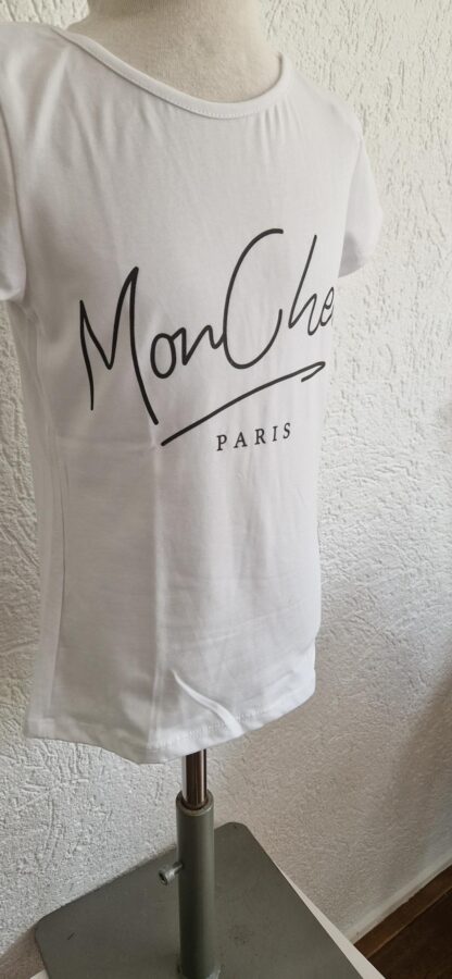 128 - Shirt wit Mon Cherie Paris (0924ger2) - Afbeelding 3