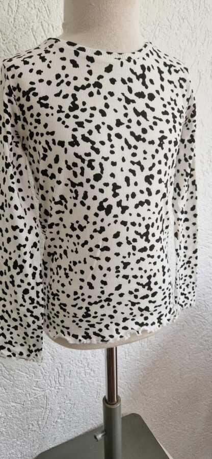 122 128 - Europe Kids shirt zwart wit (0924ger2) - Afbeelding 3