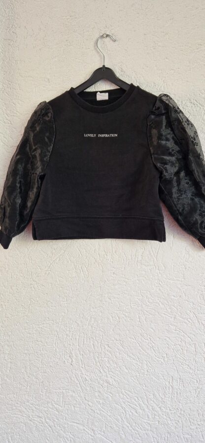122 - Zara trui zwart voile mouw (1024bak)